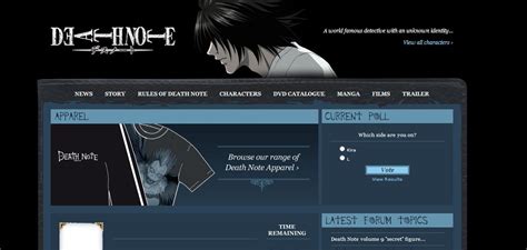 The Official Website for Death Note